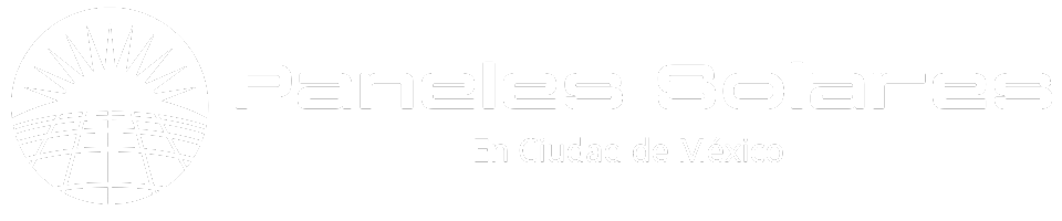 Logotipo Paneles Solares en CDMX en blanco